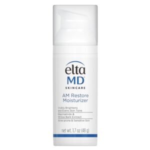EltaMD AM Restore Face Moisturizer for Women and Men, Light Moisturizer Face Cream, Made with Niacinamide and Hyaluronic Acid, 1.7 oz Pump