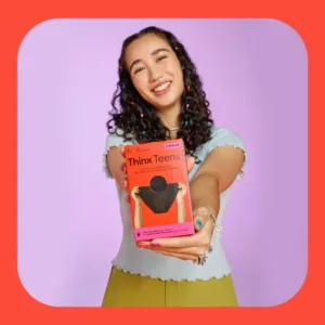 Thinx Teens Cotton Bikini Leakproof Period Underwear, Size 11/12, Black